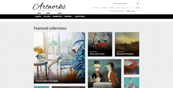 арт магазин отзывчивая тема magento