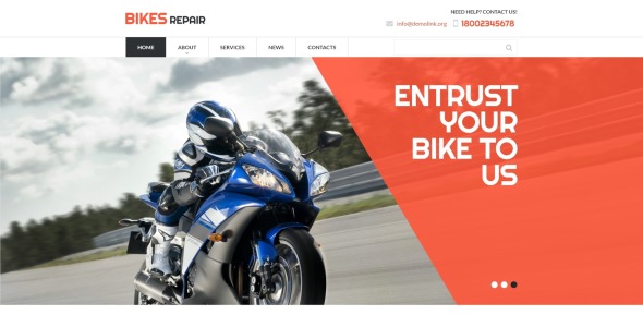 ремонт и обслуживание мотоциклов отзывчивый чистый html шаблон сайта