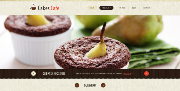 адаптивный шаблон сайта кафе