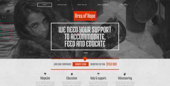 благотворительный отзывчивый шаблон drupal