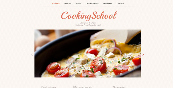 шаблон сайта кулинарных навыков