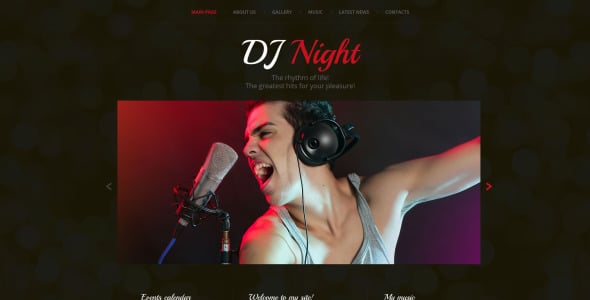 шаблон сайта dj superstar