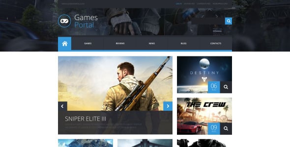 игровой портал wordpress тема