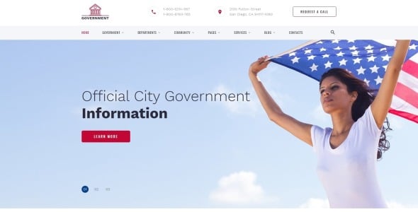 официальный многостраничный html шаблон сайта городского правительства
