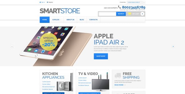 домашняя электроника шаблон virtuemart