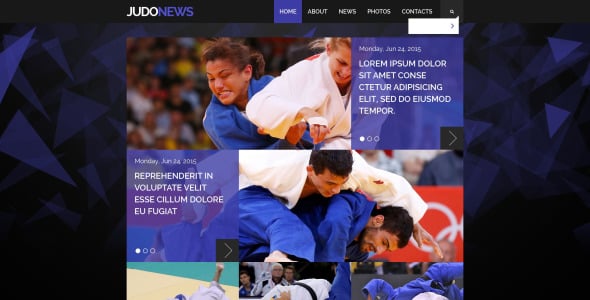 шаблон сайта клуба дзюдо