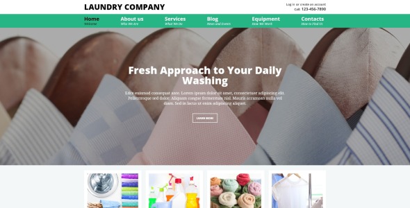 услуги прачечной joomla шаблон