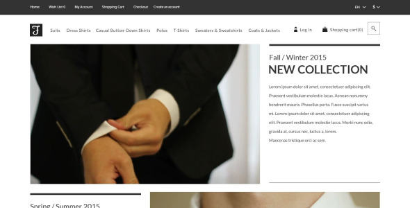 мужской корпоративный модный магазин opencart шаблон