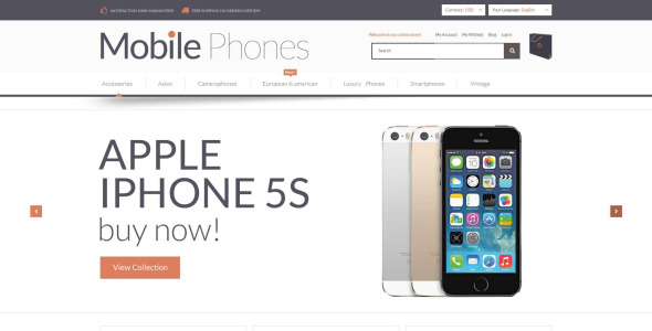 мобильный магазин отзывчивая тема magento