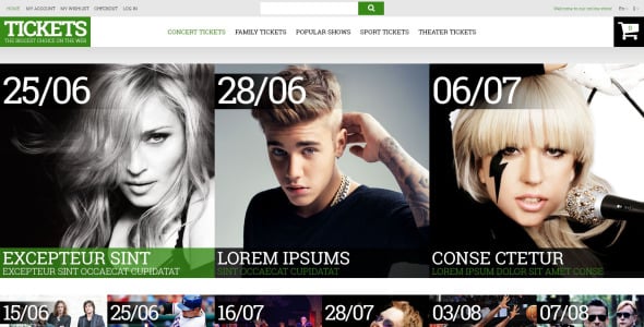 музыкальный брокер билетов magento тема