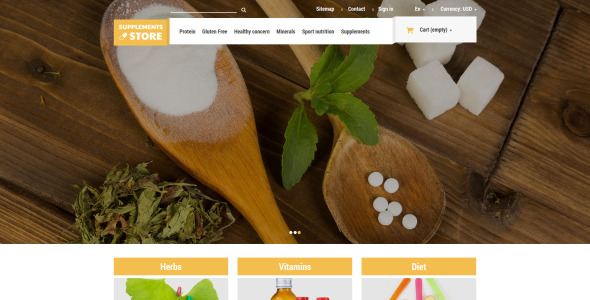 тема PrestaShop nutritionsupplements