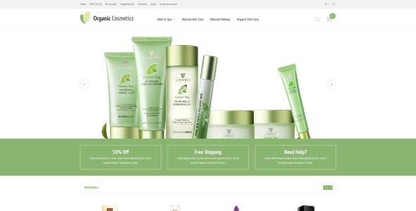 органическая косметика шаблон opencart