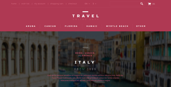 тема турагентства prestashop