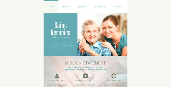 шаблон сайта по уходу за пожилыми людьми