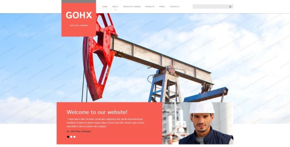 шаблон веб-сайта промышленного бизнеса