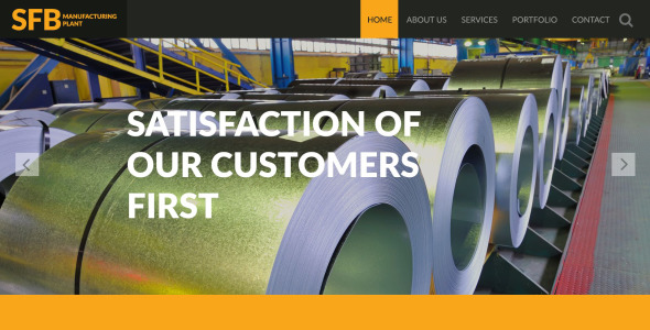 шаблон производственного сайта