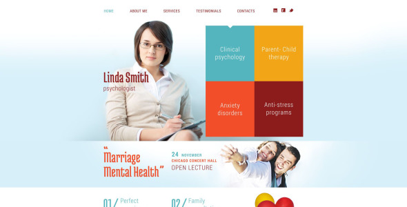шаблон сайта психологического консультирования