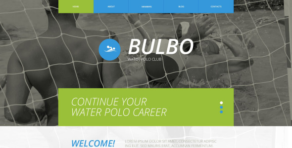 шаблон сайта водного поло
