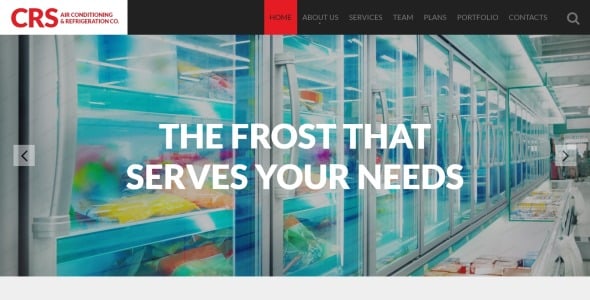 шаблон веб-сайта для кондиционирования воздуха