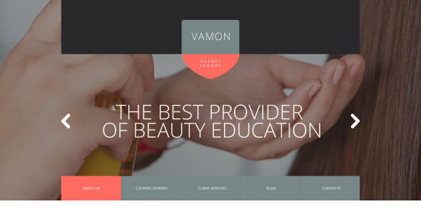 шаблон сайта школы красоты