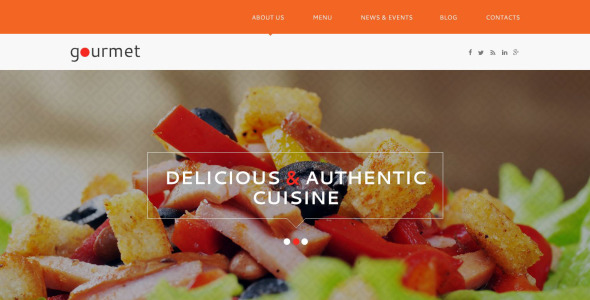 кафе и ресторан wordpress тема