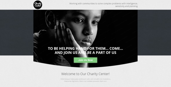 charity responsive landing page template