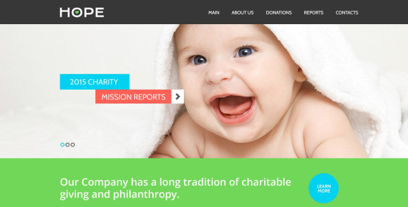 благотворительный адаптивный шаблон сайта