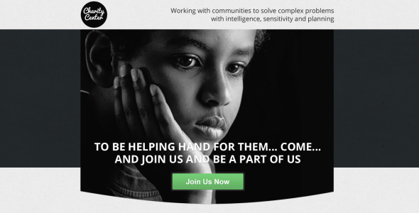 Unbounce шаблон на тему благотворительность