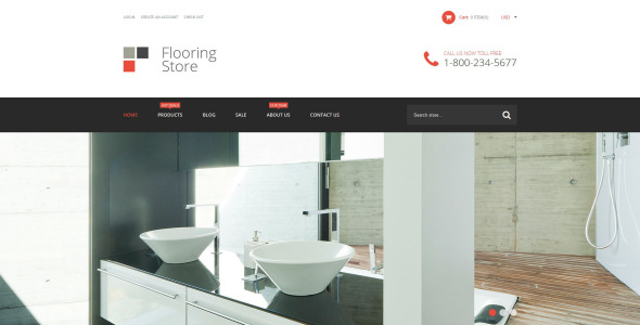 магазин напольных покрытий shopify тема