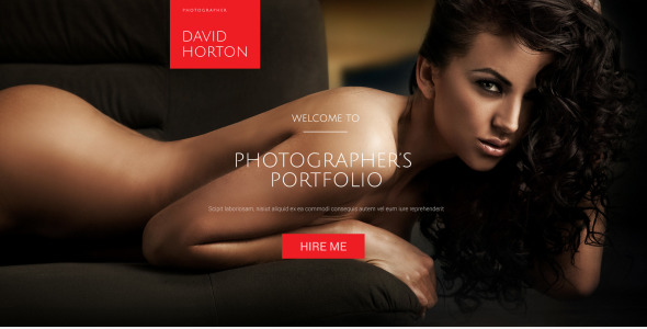 Unbounce шаблон на тему портфолио фотографа