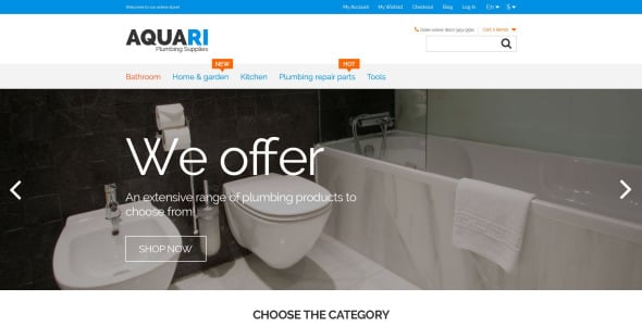 сантехнические решения magento тема