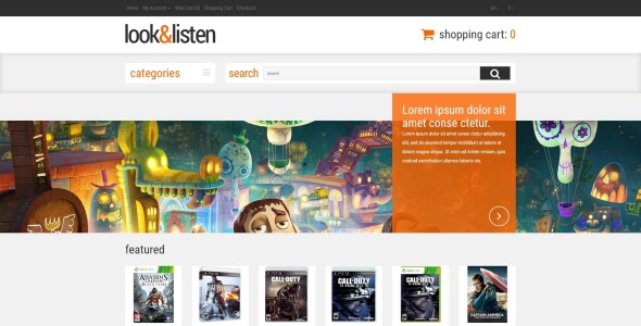 премиум аудио видео шаблон opencart