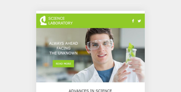 science lab отзывчивый шаблон информационного бюллетеня