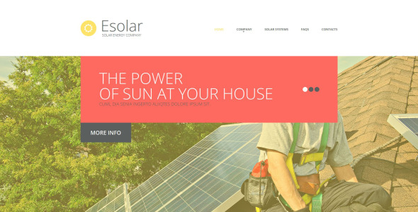 шаблон сайта солнечной энергии