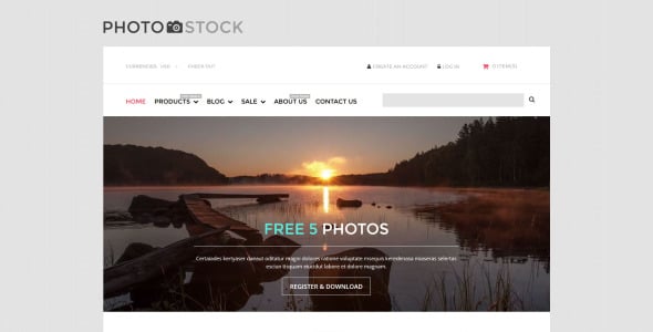 фото со стока отзывчивая тема shopify