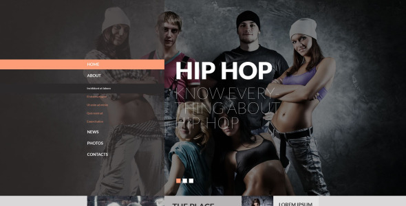 шаблон сайта уличных танцев