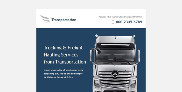 транспортный отзывчивый шаблон информационного бюллетеня