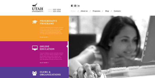 адаптивный шаблон веб-сайта университета