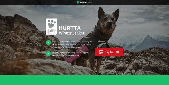 Unbounce шаблон на тему животные