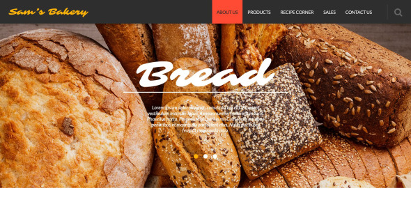адаптивный шаблон сайта пекарни