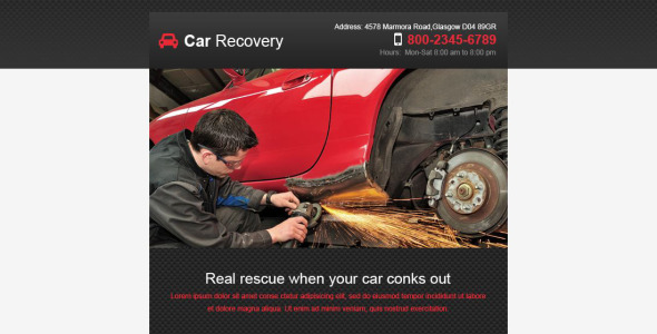 отзывчивый шаблон информационного бюллетеня по ремонту автомобилей