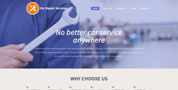 ремонт автомобилей wordpress тема