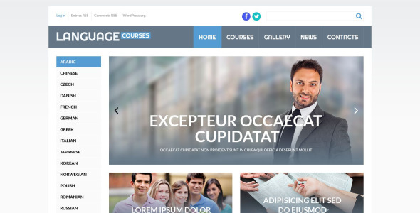 языковые курсы тема wordpress