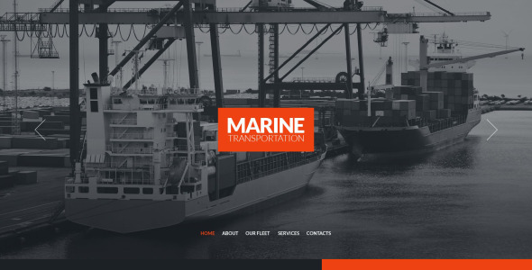 морской отзывчивый шаблон веб-сайта