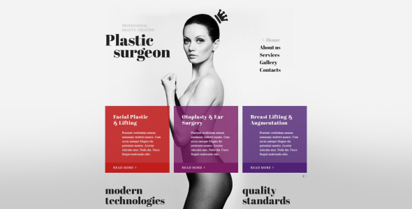 шаблон сайта пластической хирургии