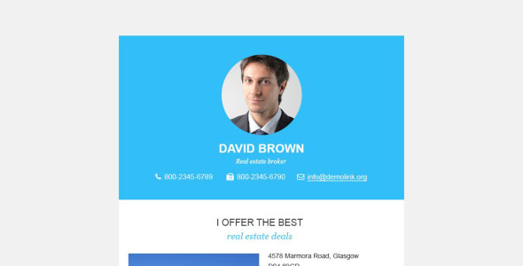 отзывчивый шаблон информационного бюллетеня агентства недвижимости