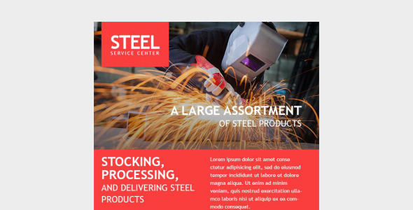 отзывчивый шаблон информационного бюллетеня steelworks