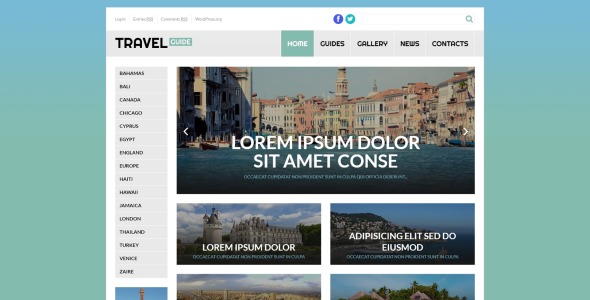путеводитель wordpress тема