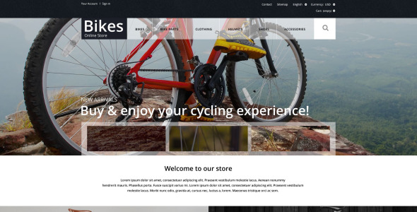 магазин велосипедов prestashop тема
