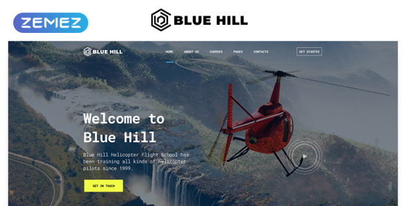 многостраничный креативный html шаблон сайта летной школы